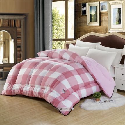 91家纺网 家纺一手货源 找家纺 （总）浩情国际 珍珠毛球AB版印花水洗棉冬被