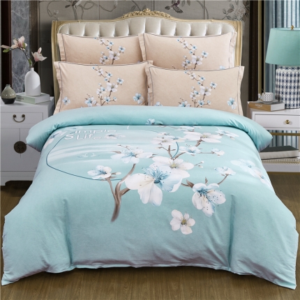 91家纺网 家纺一手货源 找家纺 （总）浩情国际 2019新款秋冬全棉加厚活性生态磨毛四件套