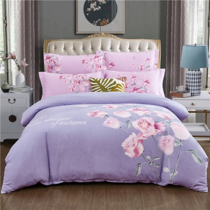 91家纺网 家纺一手货源 找家纺 （总）浩情国际 2019新款秋冬全棉加厚活性生态磨毛四件套