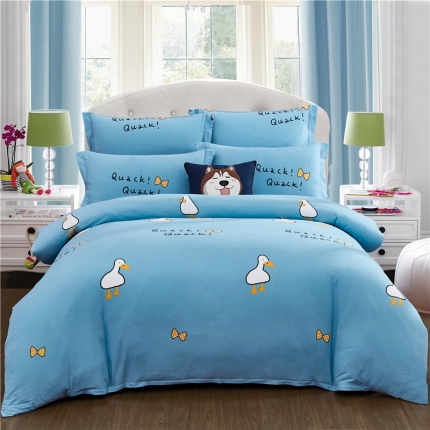 91家纺网 家纺一手货源 找家纺 （总）浩情国际 2019新款秋冬全棉加厚活性生态磨毛四件套