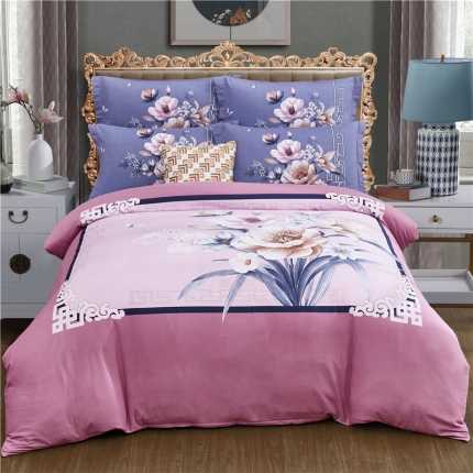 91家纺网 家纺一手货源 找家纺 （总）浩情国际 2019新款秋冬全棉加厚活性生态磨毛四件套