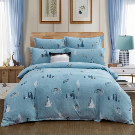 91家纺网 家纺一手货源 找家纺 （总）浩情国际 2019新款秋冬全棉加厚活性生态磨毛四件套