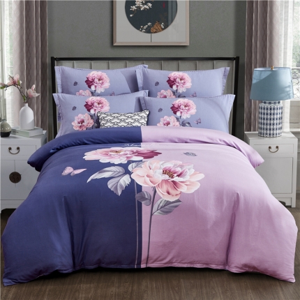 91家纺网 家纺一手货源 找家纺 （总）浩情国际 2019新款秋冬全棉加厚活性生态磨毛四件套