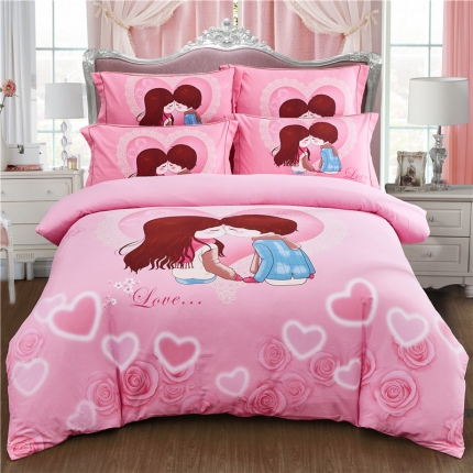 91家纺网 家纺一手货源 找家纺 （总）浩情国际 2019新款秋冬全棉加厚活性生态磨毛四件套