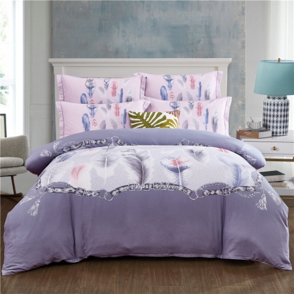 91家纺网 家纺一手货源 找家纺 （总）浩情国际 2019新款秋冬全棉加厚活性生态磨毛四件套