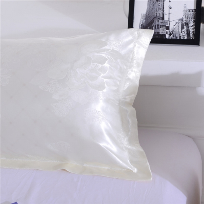 91家纺网 家纺一手货源 找家纺 喜相逢家纺 D25-仿真丝提花双人枕套 清新可人