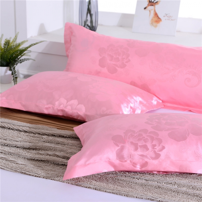 91家纺网 家纺一手货源 找家纺 喜相逢家纺 D25-仿真丝提花双人枕套 东方丽人