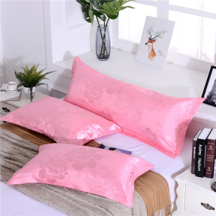 91家纺网 家纺一手货源 找家纺 喜相逢家纺 D25-仿真丝提花双人枕套 东方丽人