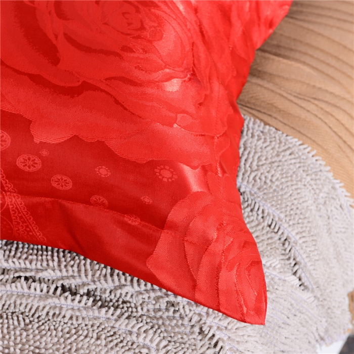 91家纺网 家纺一手货源 找家纺 喜相逢家纺 D25-仿真丝提花双人枕套 红烛夜色