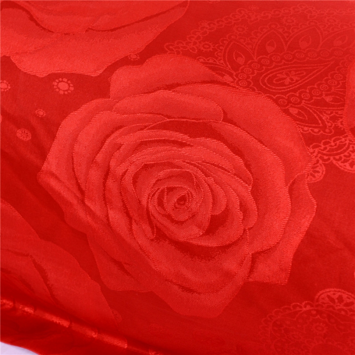 91家纺网 家纺一手货源 找家纺 喜相逢家纺 D25-仿真丝提花双人枕套 红烛夜色