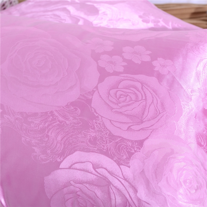 91家纺网 家纺一手货源 找家纺 喜相逢家纺 D25-仿真丝提花双人枕套 锦绣佳人