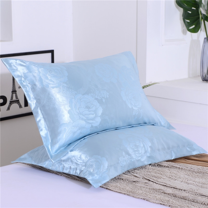 91家纺网 家纺一手货源 找家纺 喜相逢家纺 D25-仿真丝提花双人枕套 克里斯汀