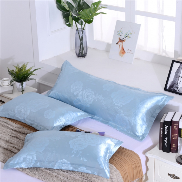 91家纺网 家纺一手货源 找家纺 喜相逢家纺 D25-仿真丝提花双人枕套 克里斯汀