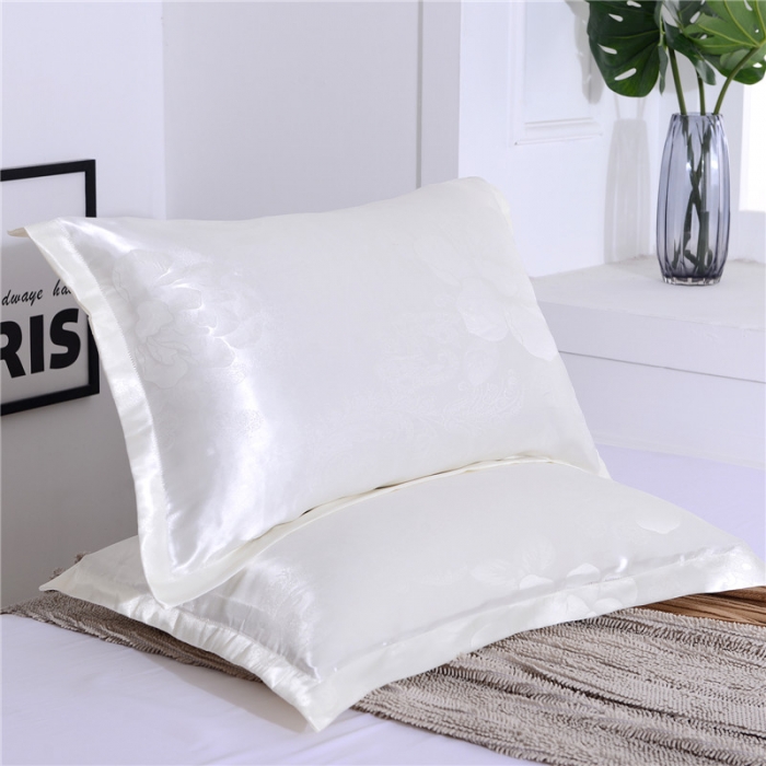 91家纺网 家纺一手货源 找家纺 喜相逢家纺 D25-仿真丝提花双人枕套 清新可人