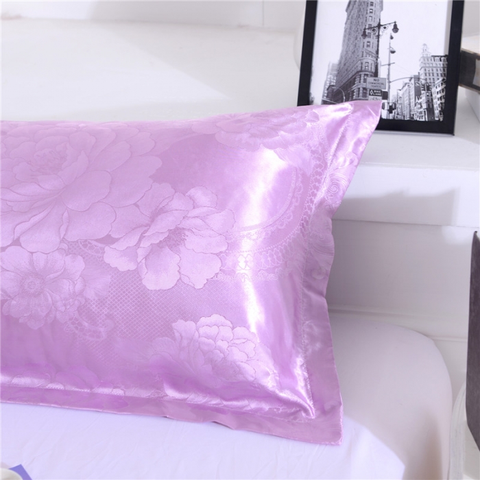 91家纺网 家纺一手货源 找家纺 喜相逢家纺 D25-仿真丝提花双人枕套 塞纳花苑