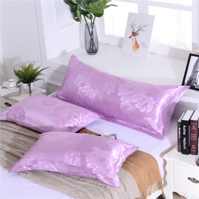 91家纺网 家纺一手货源 找家纺 喜相逢家纺 D25-仿真丝提花双人枕套 塞纳花苑