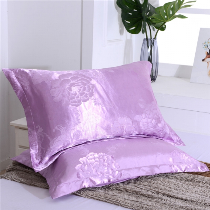 91家纺网 家纺一手货源 找家纺 喜相逢家纺 D25-仿真丝提花双人枕套 塞纳花苑