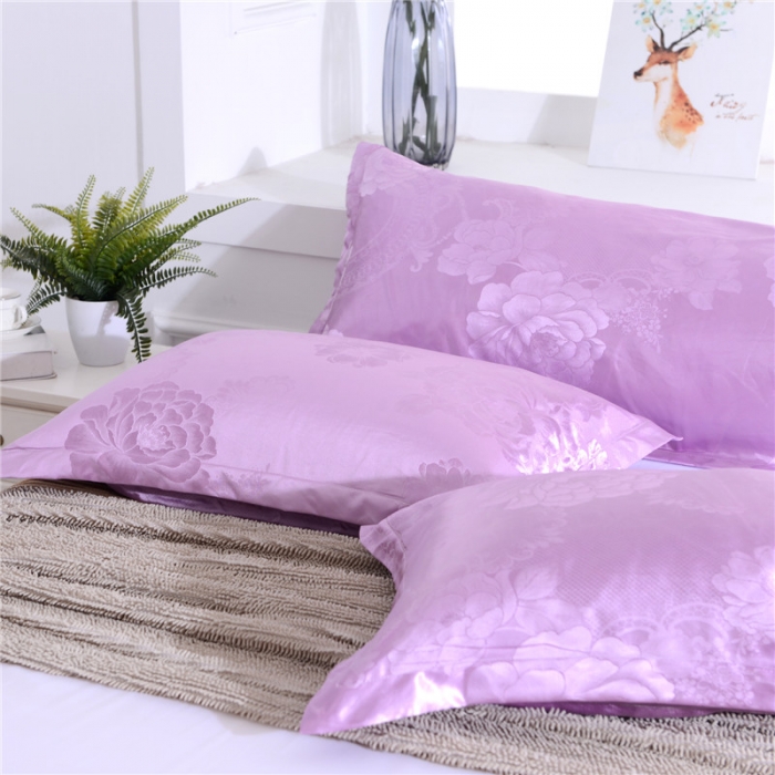 91家纺网 家纺一手货源 找家纺 喜相逢家纺 D25-仿真丝提花双人枕套 塞纳花苑