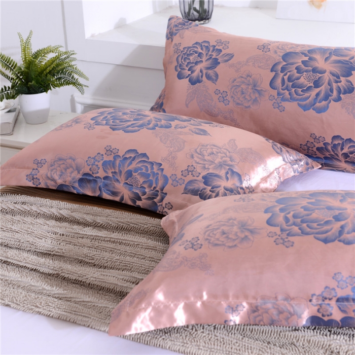 91家纺网 家纺一手货源 找家纺 喜相逢家纺 D25-仿真丝提花双人枕套 安吉莉娜