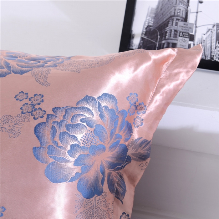 91家纺网 家纺一手货源 找家纺 喜相逢家纺 D25-仿真丝提花双人枕套 安吉莉娜