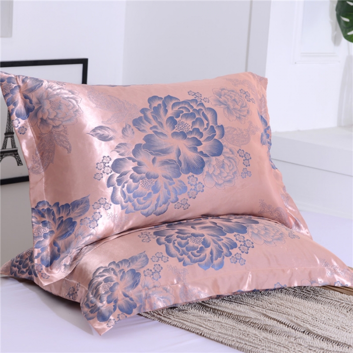 91家纺网 家纺一手货源 找家纺 喜相逢家纺 D25-仿真丝提花双人枕套 安吉莉娜