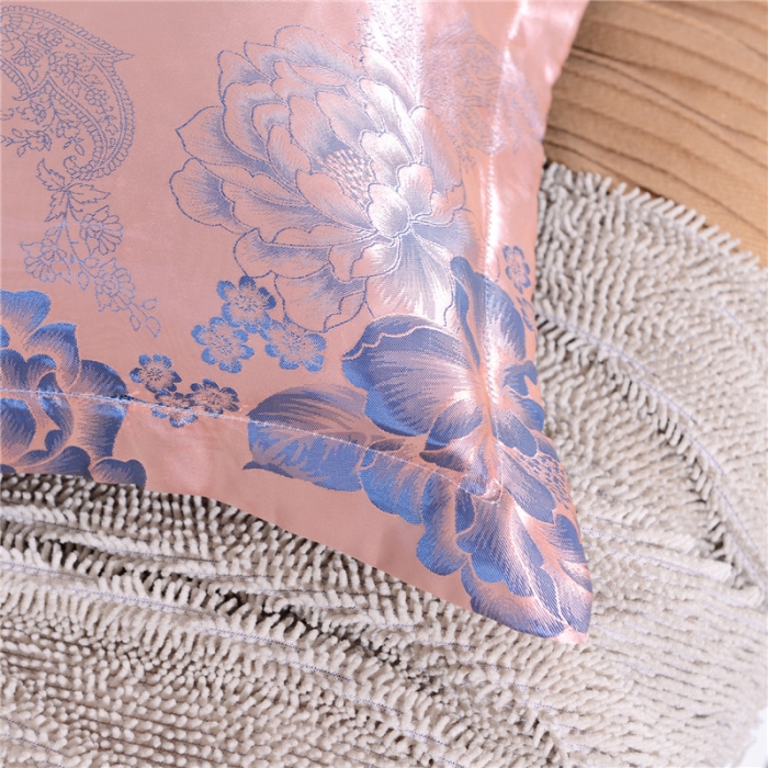 91家纺网 家纺一手货源 找家纺 喜相逢家纺 D25-仿真丝提花双人枕套 安吉莉娜