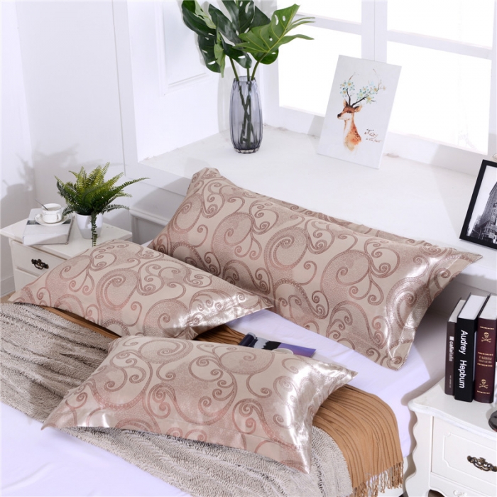 91家纺网 家纺一手货源 找家纺 喜相逢家纺 D25-仿真丝提花双人枕套 爱尔尼亚