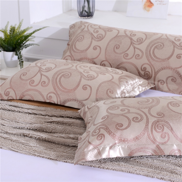 91家纺网 家纺一手货源 找家纺 喜相逢家纺 D25-仿真丝提花双人枕套 爱尔尼亚