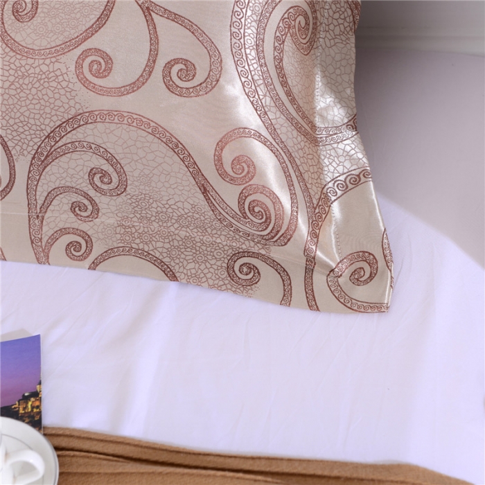 91家纺网 家纺一手货源 找家纺 喜相逢家纺 D25-仿真丝提花双人枕套 爱尔尼亚