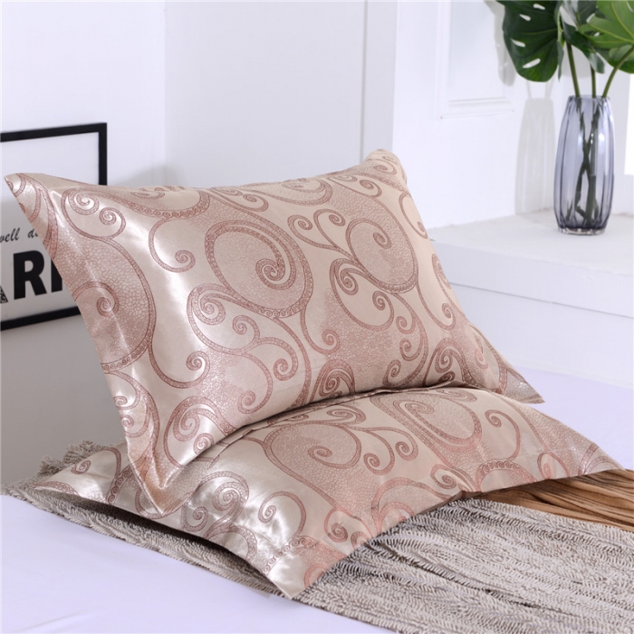 91家纺网 家纺一手货源 找家纺 喜相逢家纺 D25-仿真丝提花双人枕套 爱尔尼亚