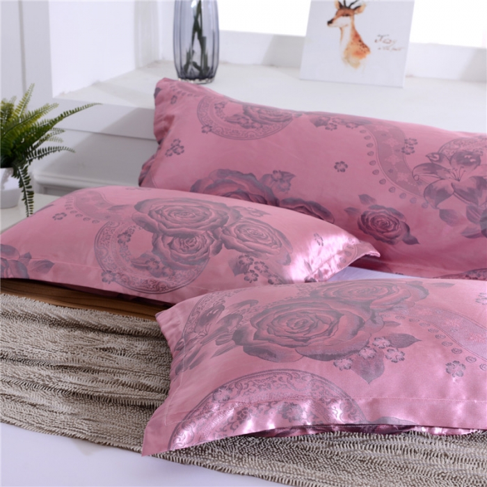 91家纺网 家纺一手货源 找家纺 喜相逢家纺 D25-仿真丝提花双人枕套 格塔里亚