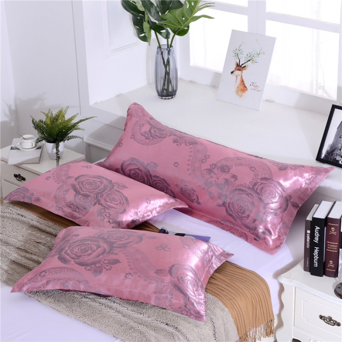 91家纺网 家纺一手货源 找家纺 喜相逢家纺 D25-仿真丝提花双人枕套 格塔里亚