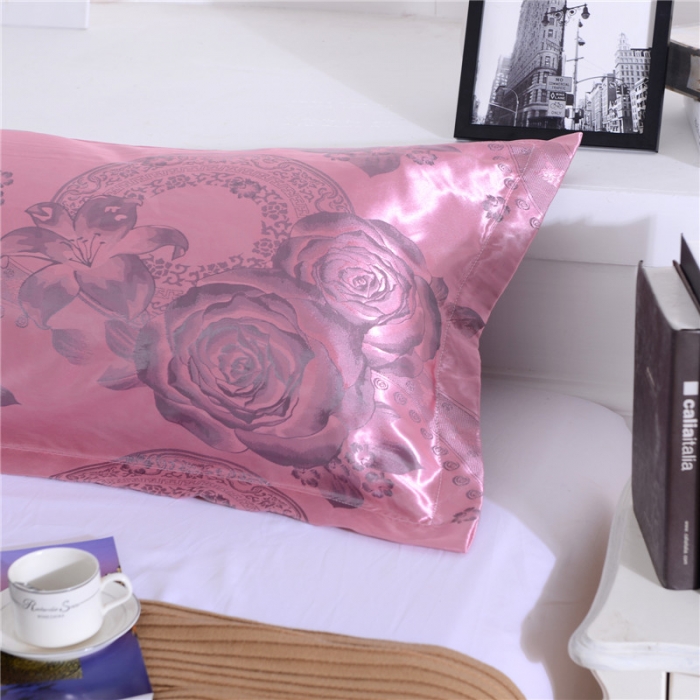 91家纺网 家纺一手货源 找家纺 喜相逢家纺 D25-仿真丝提花双人枕套 格塔里亚