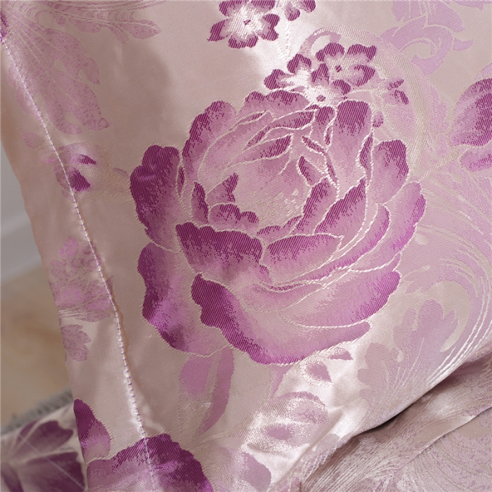 91家纺网 家纺一手货源 找家纺 喜相逢家纺 D25-仿真丝提花双人枕套 克罗蒂娜