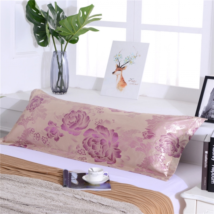 91家纺网 家纺一手货源 找家纺 喜相逢家纺 D25-仿真丝提花双人枕套 克罗蒂娜