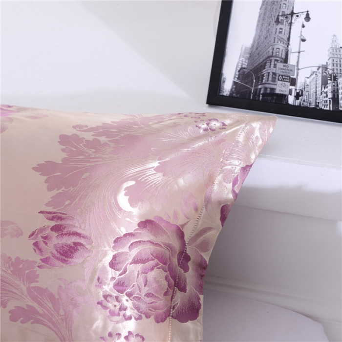 91家纺网 家纺一手货源 找家纺 喜相逢家纺 D25-仿真丝提花双人枕套 克罗蒂娜