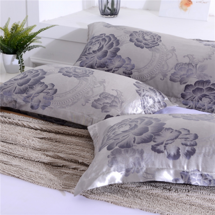 91家纺网 家纺一手货源 找家纺 喜相逢家纺 D25-仿真丝提花双人枕套 瓦尔塞丝