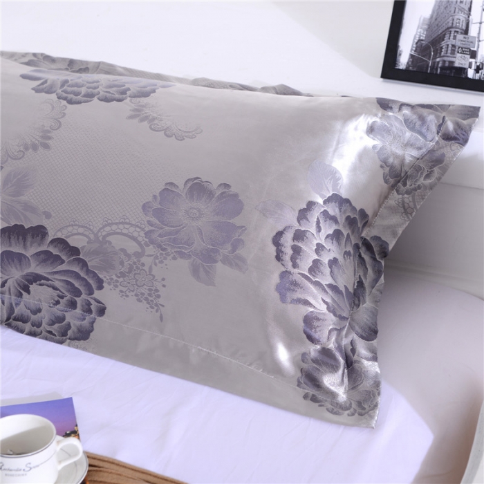 91家纺网 家纺一手货源 找家纺 喜相逢家纺 D25-仿真丝提花双人枕套 瓦尔塞丝