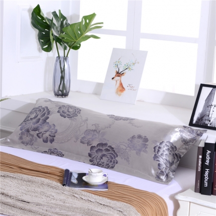 喜相逢家纺 D25-仿真丝提花双人枕套 瓦尔塞丝