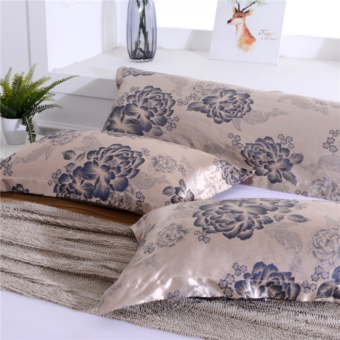 91家纺网 家纺一手货源 找家纺 喜相逢家纺 D25-仿真丝提花双人枕套 雅诺丽娅