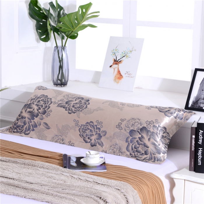 91家纺网 家纺一手货源 找家纺 喜相逢家纺 D25-仿真丝提花双人枕套 雅诺丽娅