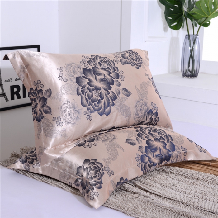 91家纺网 家纺一手货源 找家纺 喜相逢家纺 D25-仿真丝提花双人枕套 雅诺丽娅