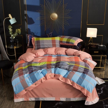 91家纺网 家纺一手货源 找家纺 （总）桂雅居家纺 2019新款秋冬纯棉色织绒纽扣款绒四件套