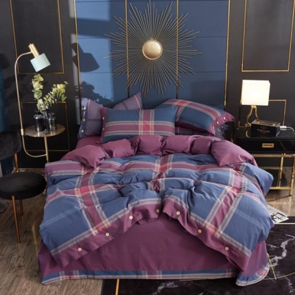 91家纺网 家纺一手货源 找家纺 （总）桂雅居家纺 2019新款秋冬纯棉色织绒纽扣款绒四件套