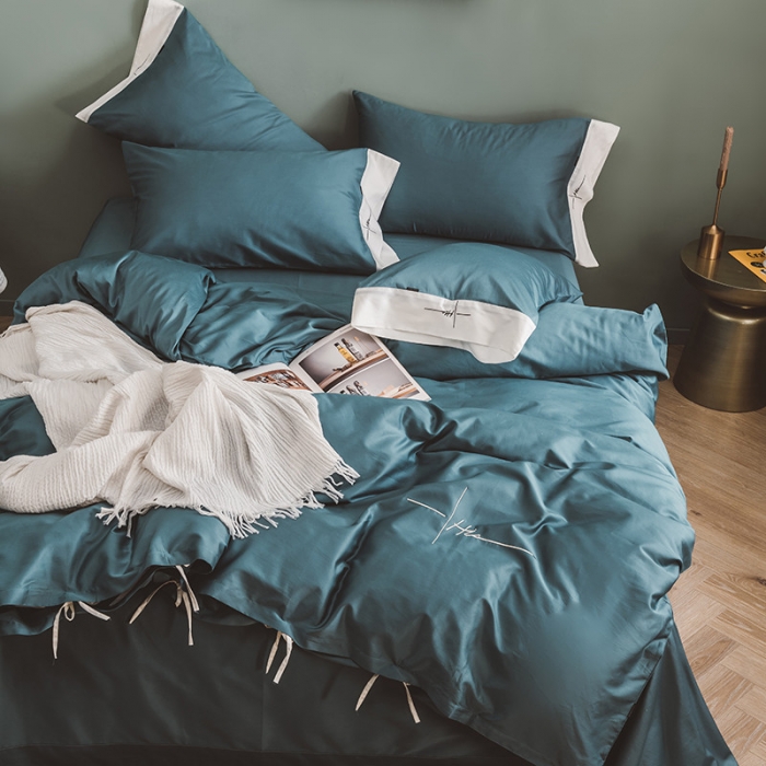 91家纺网 家纺一手货源 找家纺 （总）狠狠爱 60支长绒棉绣花摩登系列套件