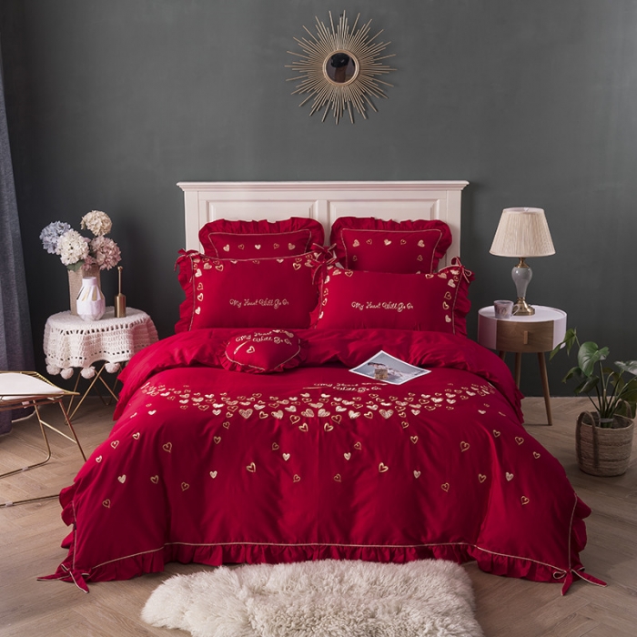 91家纺网 家纺一手货源 找家纺 （总）狠狠爱 2019新款60支贡缎婚庆系列