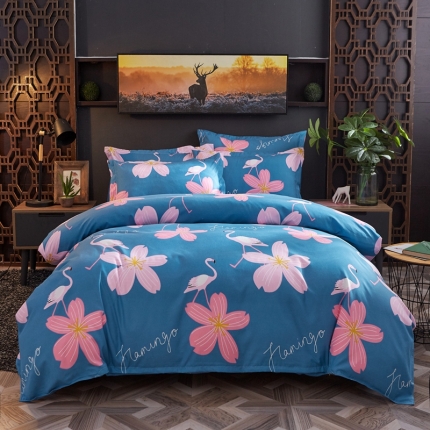 91家纺网 家纺一手货源 找家纺 （总）艾裙海 2019春夏新款斜纹磨毛单品被套