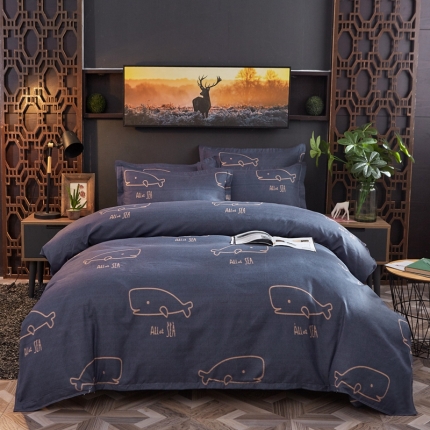 91家纺网 家纺一手货源 找家纺 （总）艾裙海 2019春夏新款斜纹磨毛单品被套