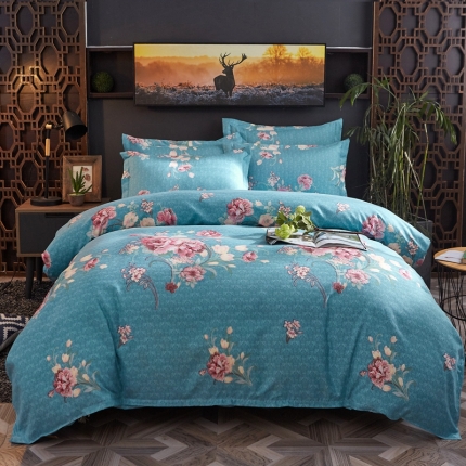 91家纺网 家纺一手货源 找家纺 （总）艾裙海 2019春夏新款斜纹磨毛单品被套