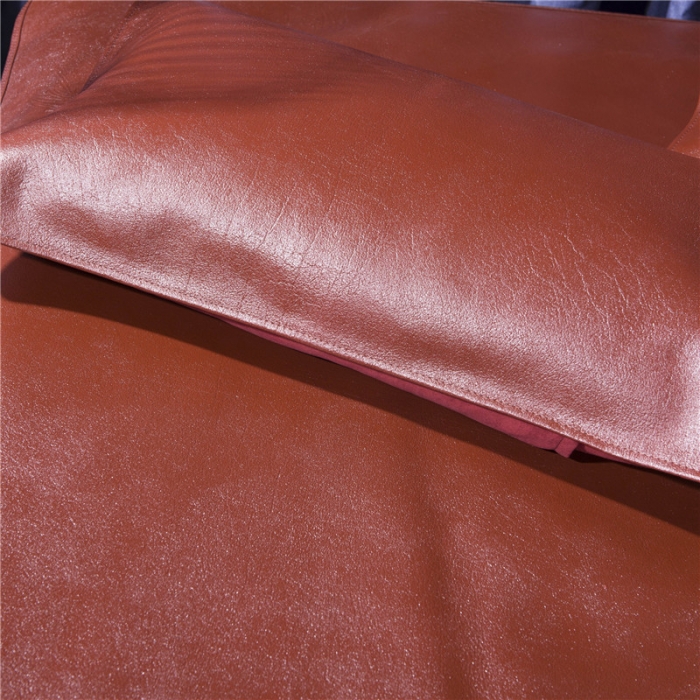 91家纺网 家纺一手货源 找家纺 红宝利 2023新款牛皮席头层牛皮凉席单双人席子三件套 棕色